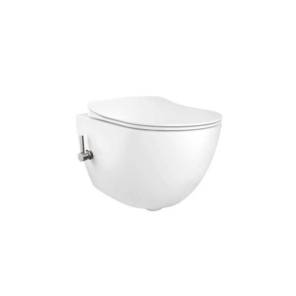 Creavit FE322 Rim-Off Dusch WC inkl Warm & Kaltwasser Armatur und Softclose Deckel